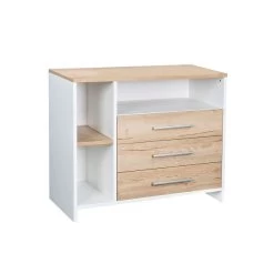 Schardt Eco Plus Wickelkommode Halifax Eiche/weiß 3 Schubkästen, 3 Fächer - Mit Wickelaufsatz -Baby Produkt Laden 05 566 09 00 eco plus wickelkommode 2 gr
