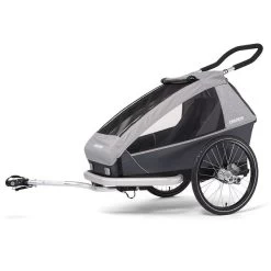 Croozer Kid Keeke 2 Stone Grey 2in1 Fahrradanhänger & Buggy-Set