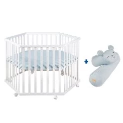 Roba Laufgitter Roba Style Türkis & Bettschlange Weiß, 6-eckig