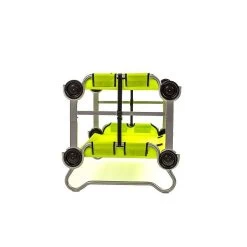 Kid-O-Bunk Campingbett Grün Mit Seitentaschen Etagenbett Von Disc-O-Bed -Baby Produkt Laden 30005bo kid o bunk gruen etagenbett 2