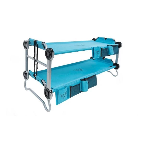 Kid-O-Bunk Campingbett Blau Mit Seitentaschen Etagenbett Von Disc-O-Bed 3 Kid-O-Bunk Campingbett Blau Mit Seitentaschen Etagenbett Von Disc-O-Bed
