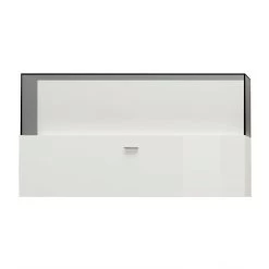 Now! No.14 By Hülsta Hängebaukasten 4R 1 Glashaube 76,8x140x34 - Lack-weiß/Lack-Hochglanz-weiß