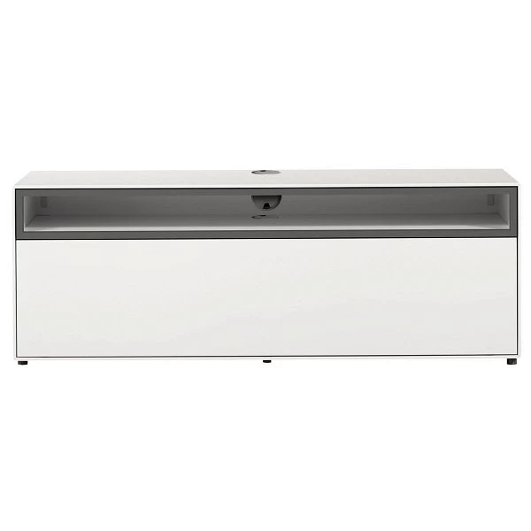 Now! By Hülsta Easy Media-Lowboard Lack-hellgrau 1 Offenes Fach, 1 Klappe 4 Now! By Hülsta Easy Media-Lowboard Lack-hellgrau 1 Offenes Fach, 1 Klappe – Bild 2