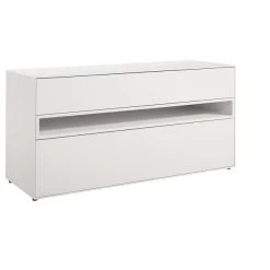 Now! By Hülsta Easy Baukasten 4R Lack-reinweiß 2 Schubladen, 1 Offenes Fach