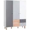 VOX Concept Baby Kleiderschrank 3-türig Oak White/grey/graphite -Baby Produkt Laden 5010746 3