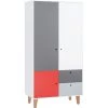 VOX Concept Baby Kleiderschrank 2-türig Red White/grey/graphite -Baby Produkt Laden 5010749 3