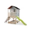 EXIT TOYS EXIT Loft 500 Holzspielhaus - Blau Klares Design - Mit Sandkasten, Rutsche & Geländer -Baby Produkt Laden 50 05 25