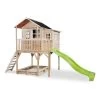 EXIT TOYS EXIT Loft 750 Holzspielhaus - Natur Extra Hoch - Mit Sandkasten, Rutsche & Anbau -Baby Produkt Laden 50 08 21