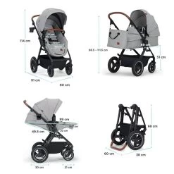 Kinderkraft B-TOUR 3in1 Kinderwagen Light Grey Inkl. Autositz, Adapter, Fußsack, & Regenschutz 25 Kinderkraft B-TOUR 3in1 Kinderwagen Light Grey Inkl. Autositz, Adapter, Fußsack, & Regenschutz -Baby Produkt Laden 5902533918959 13
