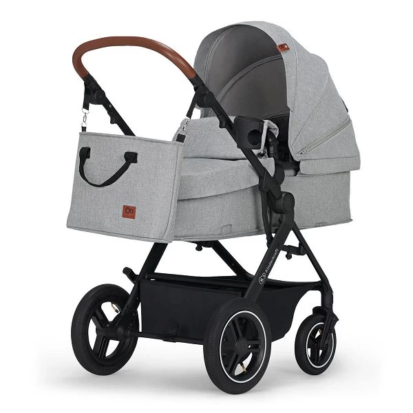 Kinderkraft B-TOUR 3in1 Kinderwagen Light Grey Inkl. Autositz, Adapter, Fußsack, & Regenschutz 4 Kinderkraft B-TOUR 3in1 Kinderwagen Light Grey Inkl. Autositz, Adapter, Fußsack, & Regenschutz – Bild 2