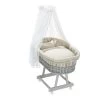 Alvi Birthe Stubenwagen Silbergrau Komplettset Matratze, Himmelstange Und Garnitur Starfant -Baby Produkt Laden 740910136