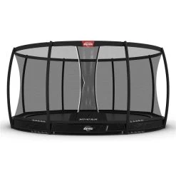 Berg Champion InGround 430 Trampolin Schwarz Mit Sicherheitsnetz Deluxe