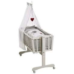 Roba Komplettwiegen-Set Weiß Inklusive Textiler Ausstattung Adam Und Eule