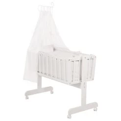 Roba Komplettwiegenset Weiß Inklusive Textiler Ausstattung Fox & Bunny