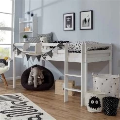 Ticaa Rene Hochbett Buche Weiß Massivholz