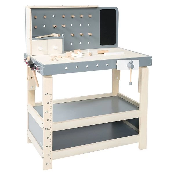 Roba Werkbank Grau/natur Höhenverstellbar Inklusive Werkzeugset 3 Roba Werkbank Grau/natur Höhenverstellbar Inklusive Werkzeugset