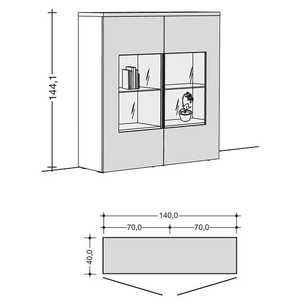 Now! Time By Hülsta Kombination 5 145,8x140,0x40,0 Lack-weiß/Lack-Hochglanz-weiß 4 Now! Time By Hülsta Kombination 5 145,8x140,0x40,0 Lack-weiß/Lack-Hochglanz-weiß – Bild 2