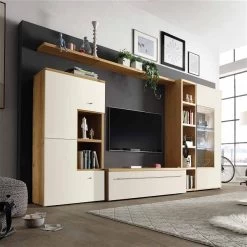 Now Time By Hülsta Kombination 10 181,0x318,1x50,0 Natureiche/Lack-weiß