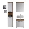 Trendteam Amanda Badmöbel 112x190x34 Cm 3-teilig Weiß / Asteiche -Baby Produkt Laden amanda bd 1393 921 07 frontal freisteller