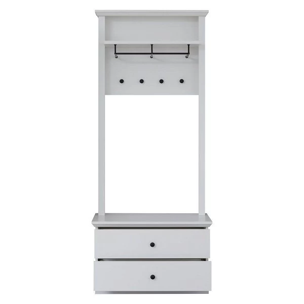 Trendteam Baxter Garderoben-Set 3-teilig Weiß Dekor 4 Trendteam Baxter Garderoben-Set 3-teilig Weiß Dekor – Bild 2