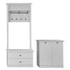 Trendteam Baxter Garderoben-Set 2-teilig Weiß Dekor | Garderobe + Kommode -Baby Produkt Laden brandson baxter gd 1860 916 01 frontal freisteller