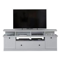 Trendteam Baxter TV-Lowboard Breit + Aufsatz Weiß Dekor