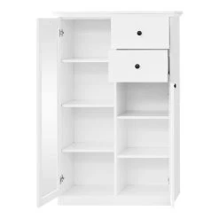 Trendteam Baxter Anbauwand 2-teilig Weiß Dekor | Schmal Klein -Baby Produkt Laden brandson baxter wo 1860 860 01 dynamisch geoeffnet freisteller 5