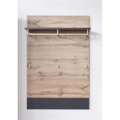 Trendteam Coast Garderoben-Set 3-teilig Schrank Breit | Wotan Eiche / Grau Melamin -Baby Produkt Laden coast gd 1747 440 83 frontal2 4