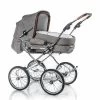 HESBA Corrado Kinderwagen Außen 796, Innen 227 Teilleder - Räder Schwarz 30 Cm, Griff Braun -Baby Produkt Laden corrado 300sl fb796 227 lg braun 2
