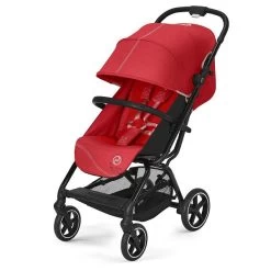 CYBEX Eezy S+2 Buggy Hibiscus Red Gestell In Black | Mit All-Terrain Rädern