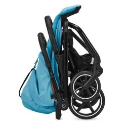 CYBEX Eezy S+2 Buggy Beach Blue Gestell In Black | Mit All-Terrain Rädern -Baby Produkt Laden cyb 22 int y270 eezys 2 blk bebl fold self standing
