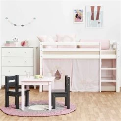 Hoppekids Halbhohes Bett ECO Dream 70x160 Cm Mit Gerader Leiter | Teilbar -Baby Produkt Laden fairytale flower milieu 2016 6 1