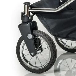 HESBA ClassicA Kinderwagen Außen 557, Innen 150 Mit Schwenkbaren Vorderrädern Schwarz SW-SL 2/25 -Baby Produkt Laden gestelltyp sw sl 2 25 schwenkbaren vorderraeder 4