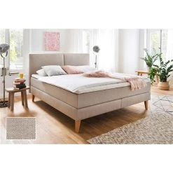 Meise Möbel Greta Boxspringbett 160 X 200 Cm Beige Stoff - Inklusive Lieferung