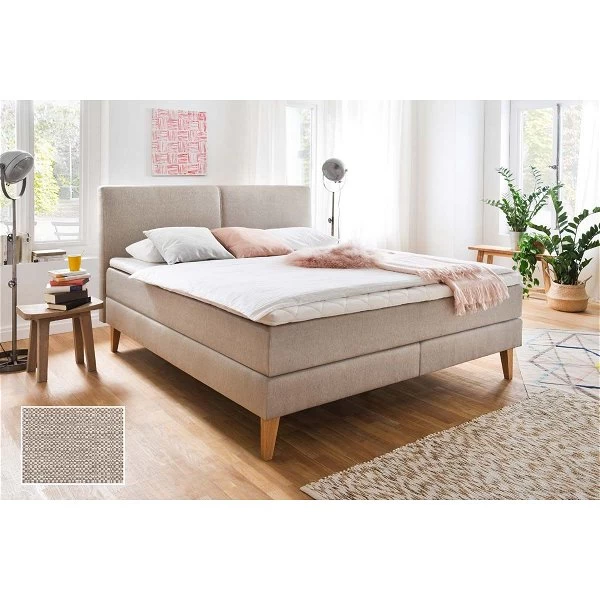 Meise Möbel Greta Boxspringbett 160 X 200 Cm Beige Stoff - Inklusive Lieferung 3 Meise Möbel Greta Boxspringbett 160 X 200 Cm Beige Stoff - Inklusive Lieferung