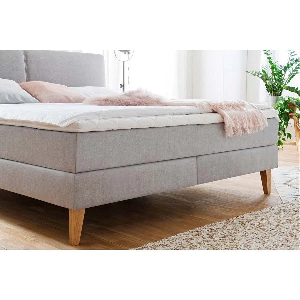 Meise Möbel Greta Boxspringbett 160 X 200 Cm Beige Stoff - Inklusive Lieferung 4 Meise Möbel Greta Boxspringbett 160 X 200 Cm Beige Stoff - Inklusive Lieferung – Bild 2