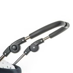 HESBA Condor Light Kinderwagen Außen 798 Innen 227 Black Edition, Teilleder - Räder Schwarz 30 Cm -Baby Produkt Laden griff schwarz 11