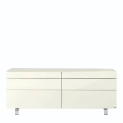 Hülsta Neo Sideboard 6 Schubkästen Lack Weiß