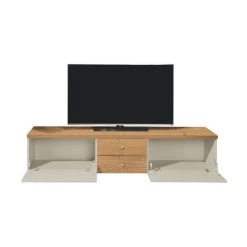 Now! Time By Hülsta Lowboard Schubladen/Klappen Natureiche/Lack-seidengrau -Baby Produkt Laden huelsta now time ntw14541 1041275f3