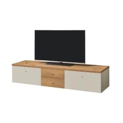 Now! Time By Hülsta Lowboard Schubladen/Klappen Natureiche/Lack-seidengrau -Baby Produkt Laden huelsta now time ntw14541 1041276f3