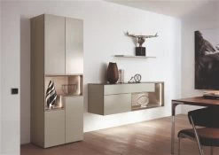 Hülsta Tetrim Wohnwand 1 - Lack-Ausführung Vitrine, Sideboard & Wandbord