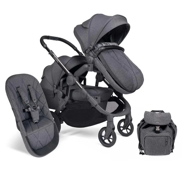 ICandy Orange Double Combo Dark Slate Marl Phantom Geschwisterkinderwagen | Inkl. Praktischem Zubehör 3 ICandy Orange Double Combo Dark Slate Marl Phantom Geschwisterkinderwagen | Inkl. Praktischem Zubehör
