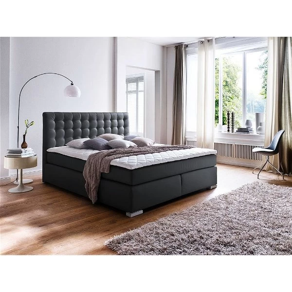 Meise Isa Boxspringbett 200 X 200 Cm Schwarz Kunstleder - Inklusive Lieferung 3 Meise Isa Boxspringbett 200 X 200 Cm Schwarz Kunstleder - Inklusive Lieferung