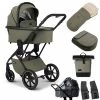Moon Piú Kombi-Kinderwagen Moss Green/black Matt Zubehör Bundle -Baby Produkt Laden k24 piu 64960630 wanne mossgreen 655 6 backleft zubehoer bundle