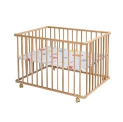 Schardt Laufgitter Basic Buche Massiv Natur 75 X 100 Cm, Mit Laufrollen, Folie Monster