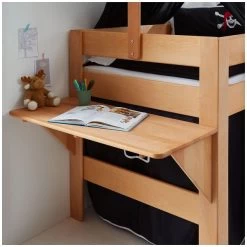 Relita LEO Spielbett Buche Massiv Geölt Mit Rutschenturm Und Himmelstange -Baby Produkt Laden leo schreibplatz buche gr 1