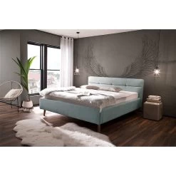 Meise Möbel Lotte Bett Eisblau Mit Bettkasten Und Federholzrahmen 180 X 200 Cm