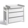 Schardt Milano Pinie Wickelkommode Weiß/Silber 3 Schubkästen - Mit Wickelaufsatz -Baby Produkt Laden milano ii silber wickelkommode 1
