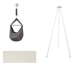 Moonboon Ökologische Federwiegen-Set Stone Mit Motor, Gestell Weiß & Kokos-Einleger -Baby Produkt Laden moonboon federwiegen set stone weiss