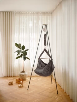 Moonboon Ökologische Federwiegen-Set Stone Mit Motor, Gestell Weiß & Kokos-Einleger -Baby Produkt Laden moonboon hammock stone 01